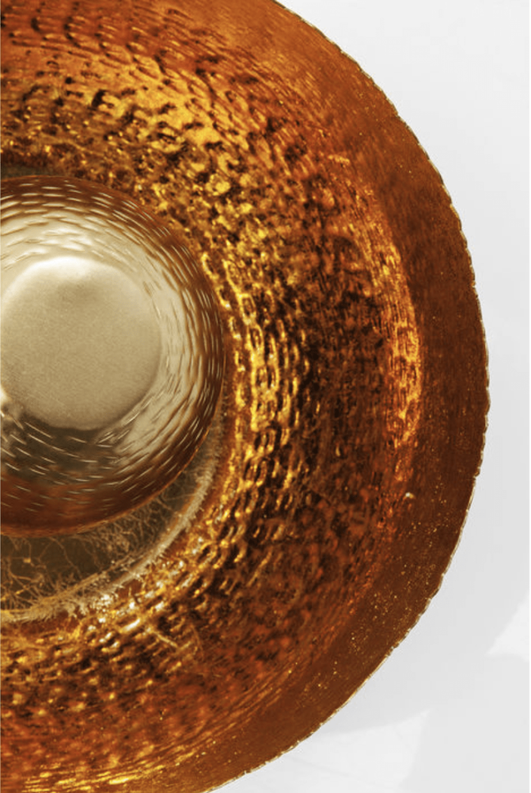 lampe ronde dorée apollon