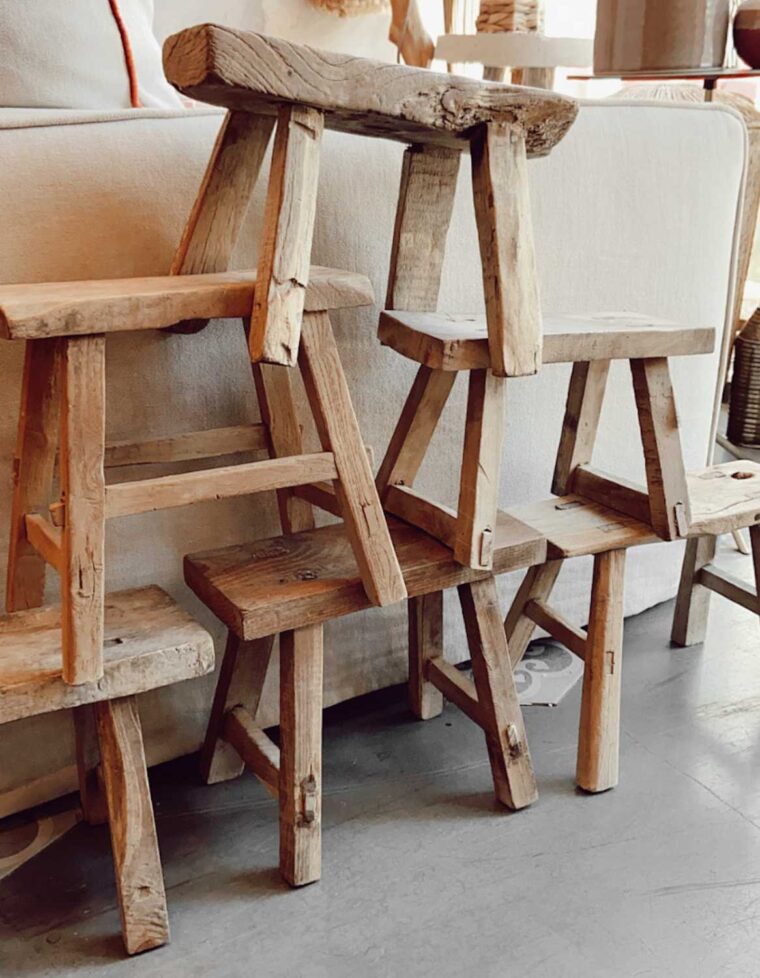 Baby stool ancien vacher