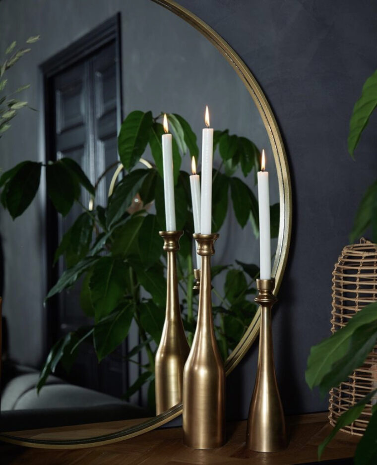 miroir rond gold
