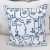 Coussin line-art outdoor 45 x 45 cm