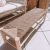Banc en bois eucalyptus et fibre naturelle 150 cm