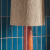 Pied de lampe rouge en grés