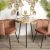 Chaise en velours terra 75 x 60 x 53 cm