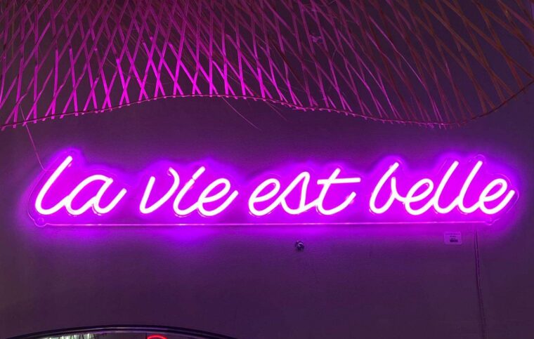 la vie est belle neon