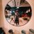 Miroir rond Loft noir 116 cm RETRAIT MAG UNIQUEMENT