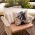 Coussin outdoor réversible Afro avec franges 45x45cm PODEVACHE