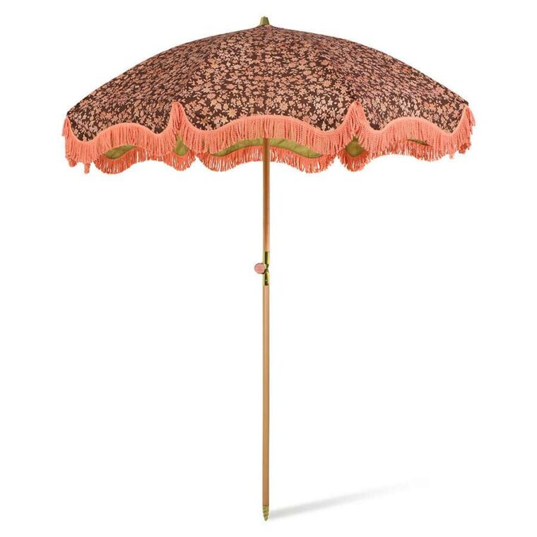 Parasol en bois de hêtre floral vintage 200 x 230 cm