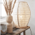 Lampe à poser en bambou et lin 37×48,5 cm