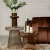 Table basse en verre marron S et grise M RETRAIT MAG UNIQUEMENT