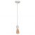 Suspension douille blanche 110cm cable en jute et rosace blanche