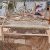 Banc en bois eucalyptus et fibre naturelle 120 cm RETRAIT MAG UNIQUEMENT