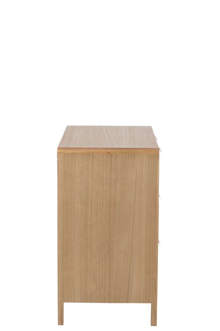 armoire en bois et rotin