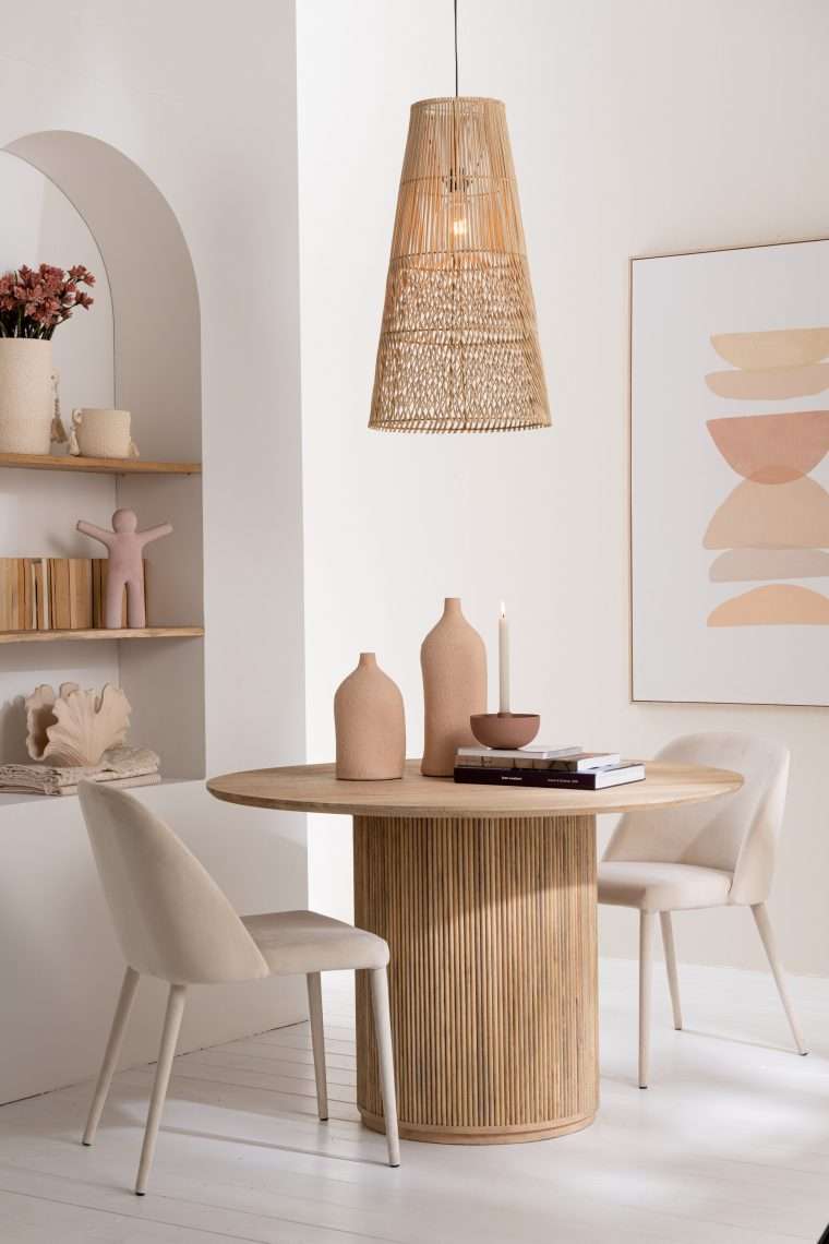 table ronde bois de manguier