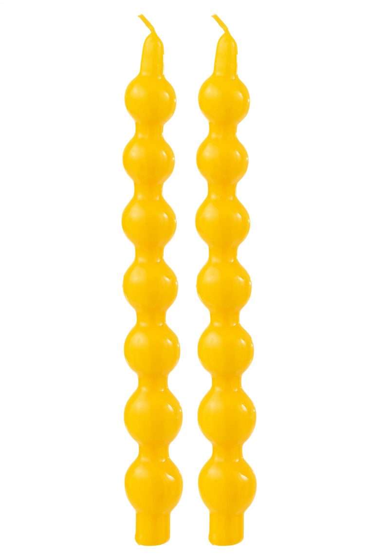 chandelle boule jaune