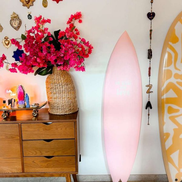 planche de surf décorative pastel
