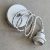 Suspension douille blanche 110cm cable torsadé corde blanche rosace