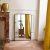 Miroir rectangulaire en métal maillechort noir 85 x 55 cm
