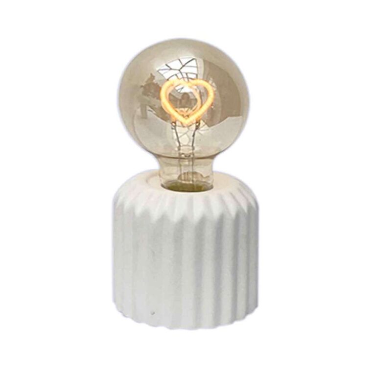 lampe avec ampoule coeur à pile idée cadeau decoration luminaire boutique décoration