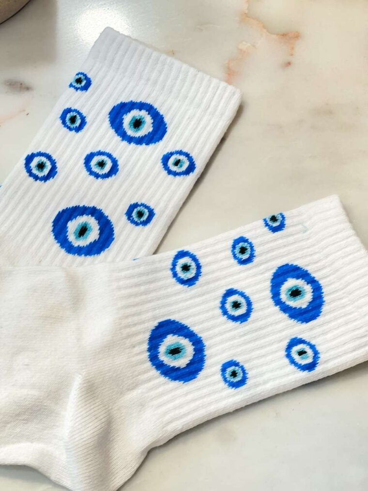 chaussette oeil grec accessoire boutique Aix en Provence bouc bel air