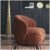 Fauteuil LISETTE en velours côtelé – Rouge brique