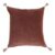 Coussin MATTEO en velours de coton et lin – Terracotta – 50 x 50 cm