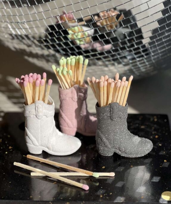allumette boots Santiag matches decoration accessoire bouc bel air Aix en Provence