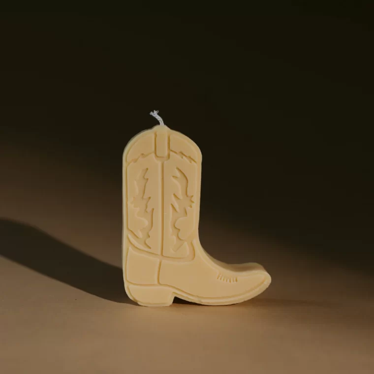 bougie Nashville boots santiag parfumée decoration idée cadeau