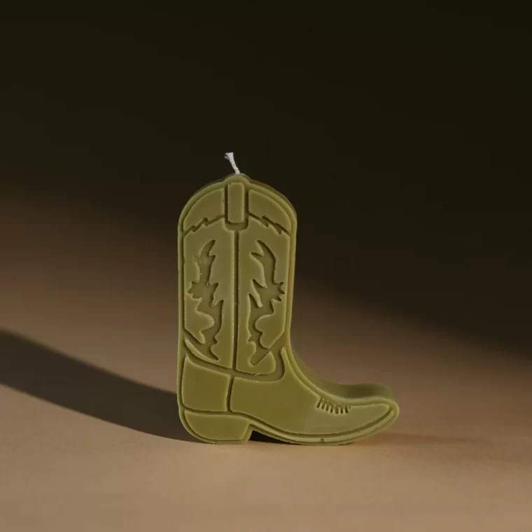 bougie Nashville boots santiag parfumée decoration idée cadeau