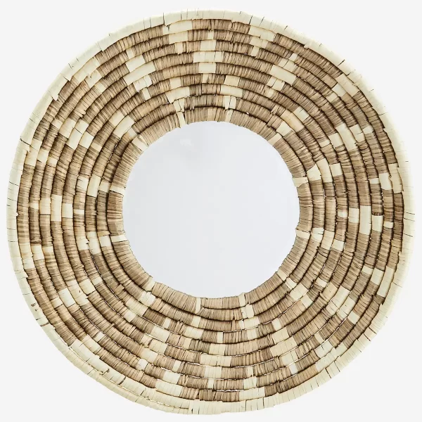 miroir rond rafia madam stoltz