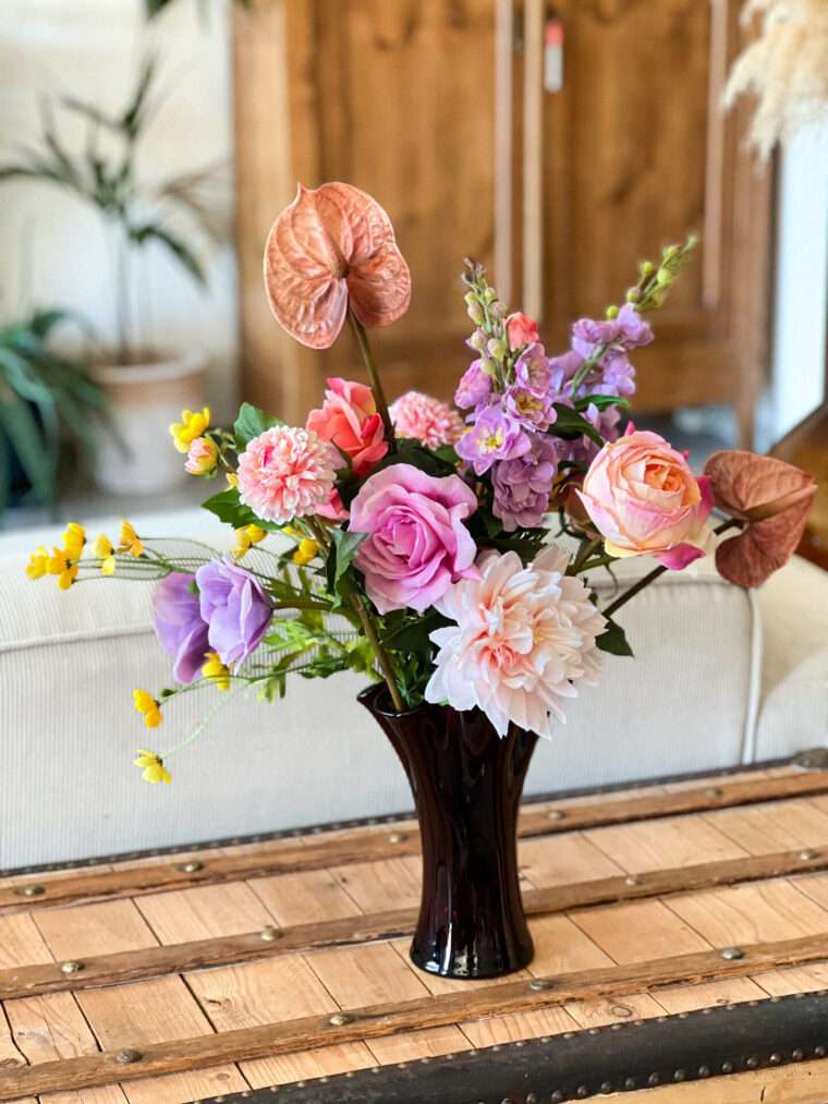 bouquet de fleurs artificielles réalistes decoration