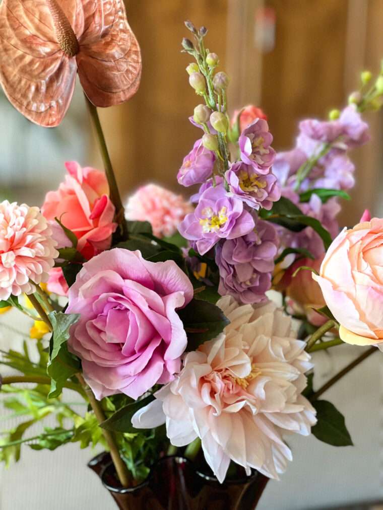 bouquet de fleurs artificielles réalistes decoration