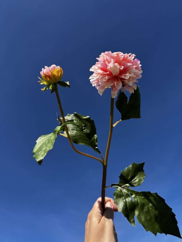 DAHLIA POMPON fleurs artificielles