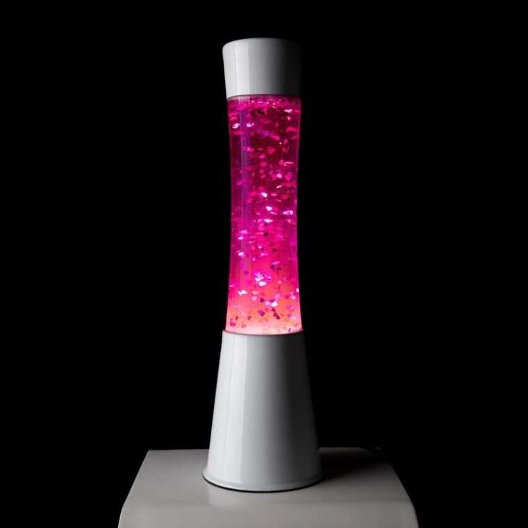 lampe lave à poser verre paillettes luminaires décoration galaxie
