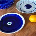 assiettes bleu greeka grec oeil protection vaisselle art de la table sema yliades