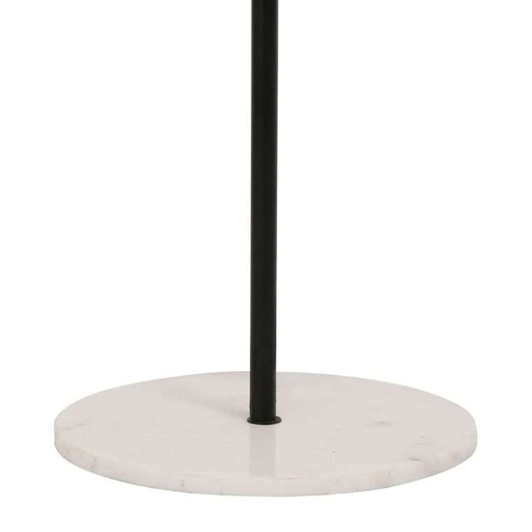 lampadaire funky en fer noir abat jour blanc luminaire lampe decoration sema yliades