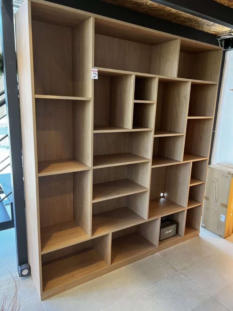 (NEGOCIABLE) Bibliothèque bois stratifié sur mesure L 190 cm x H 210 cm x P 37 cm – Image 2
