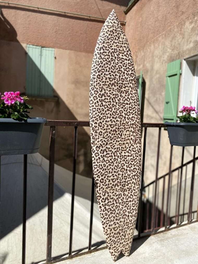 planche de surf deco decorative léopard maloha fait main créatrice