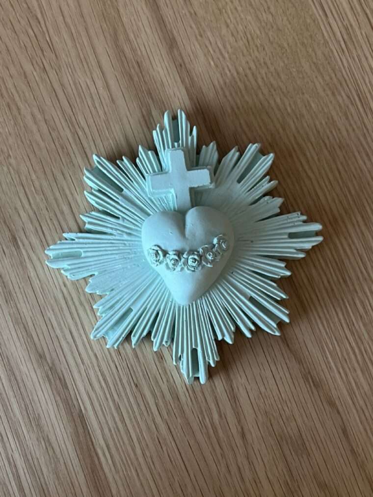 ex voto j'ai vu la vierge protection jvv platre marseillaise créatrice