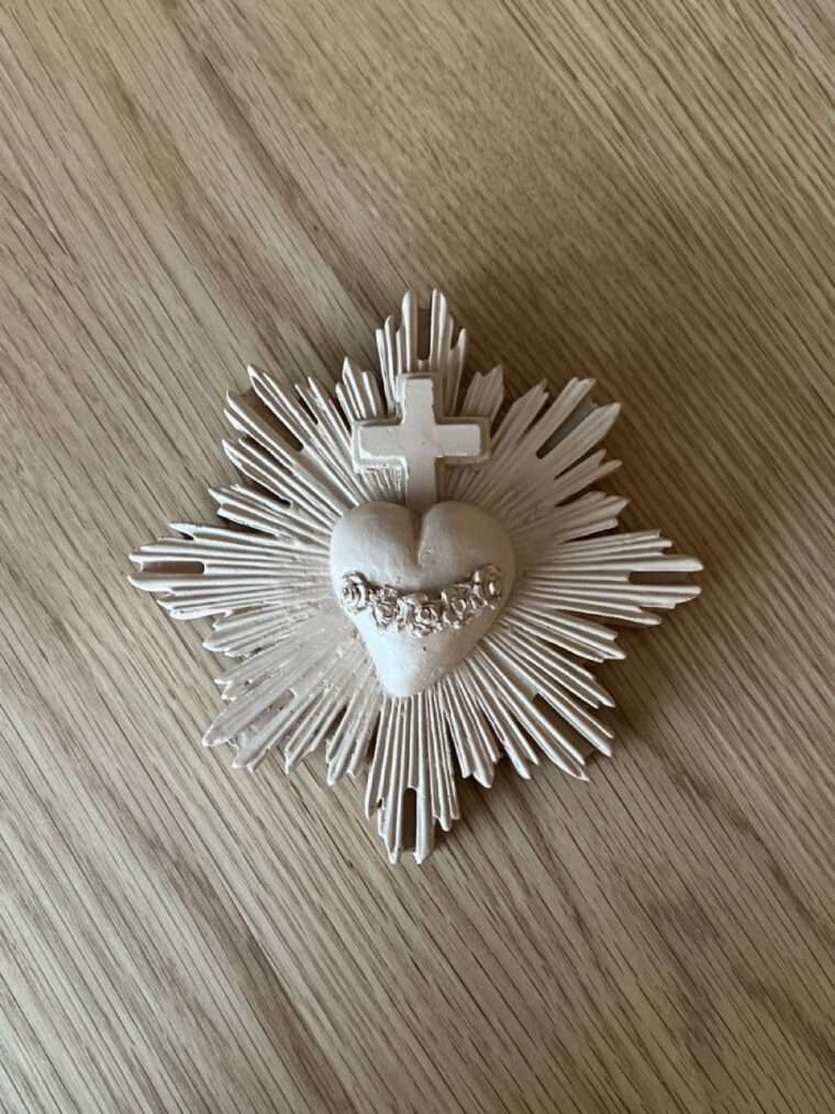ex voto j'ai vu la vierge protection jvv platre marseillaise créatrice