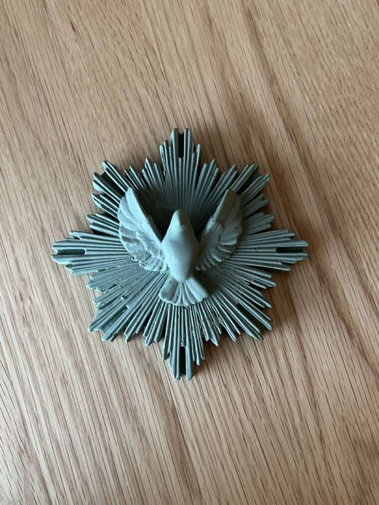 ex voto j'ai vu la vierge protection jvv platre marseillaise créatrice