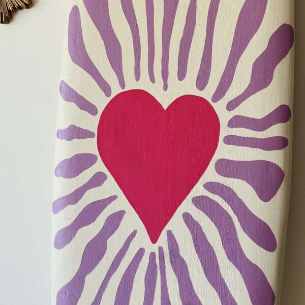decorative decoration coeur heart soleil fait main peinture message maloha