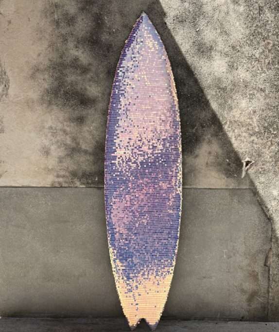 planche de surf decoration mermaid sirène paillette