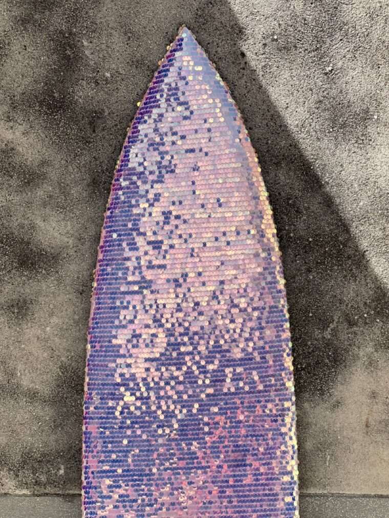 planche de surf decoration mermaid sirène paillette