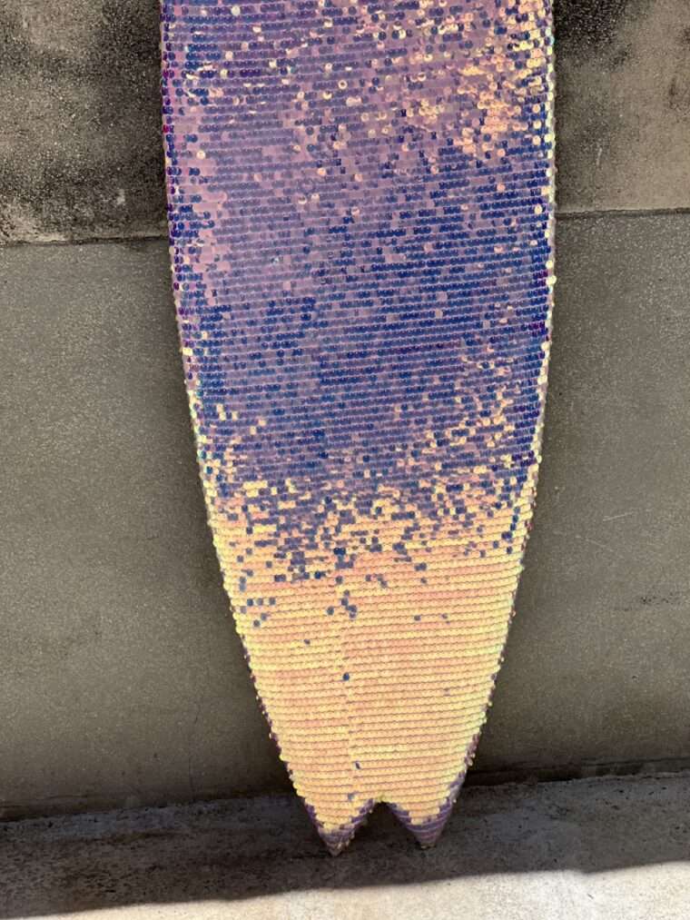 planche de surf decoration mermaid sirène paillette
