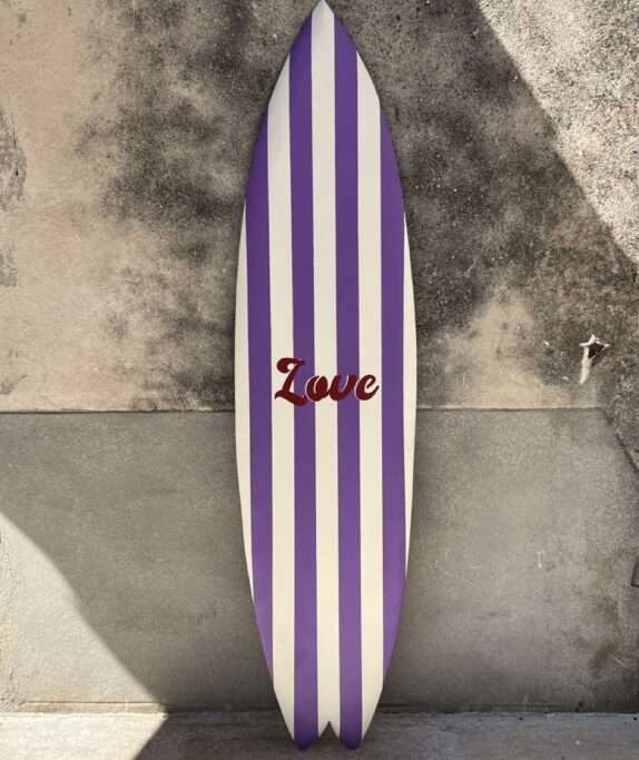 Planche rayures Violet "Love"