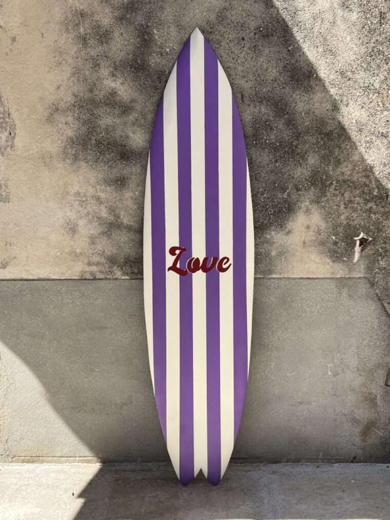 Planche rayures Violet "Love"