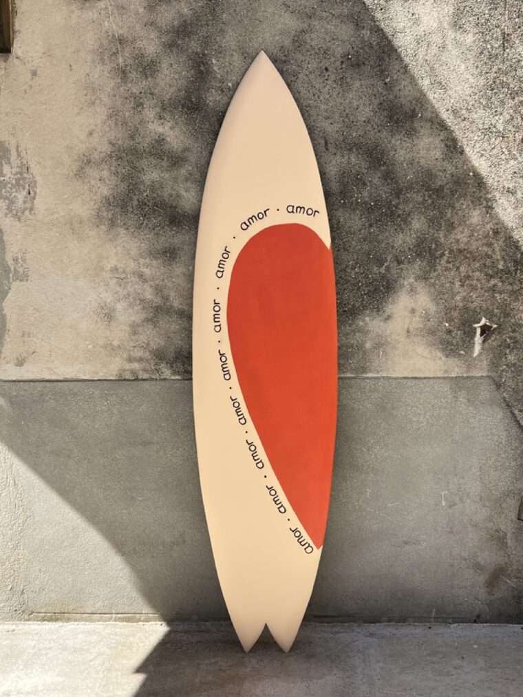 planche de surf deco decorative decoration bisou salé fait main