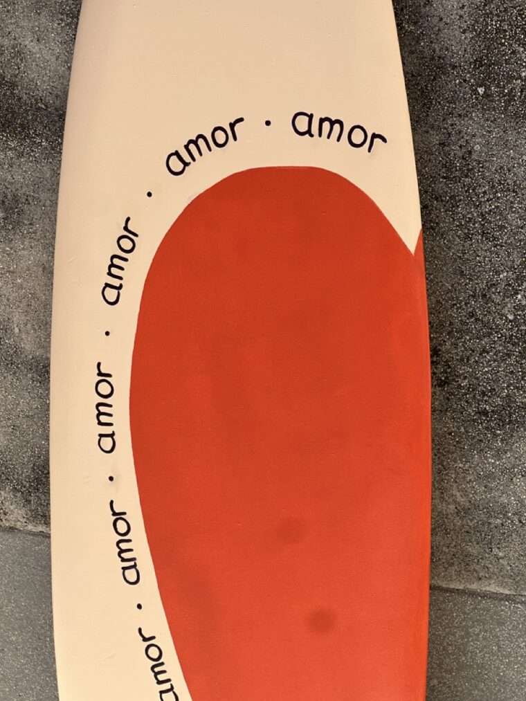 Planche demi coeur abricot/corail – Image 2