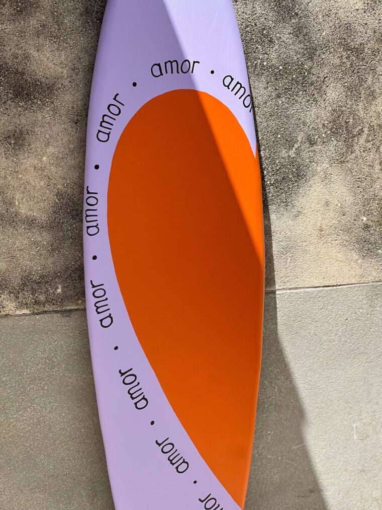 Planche demi coeur Lila /orange – Image 5