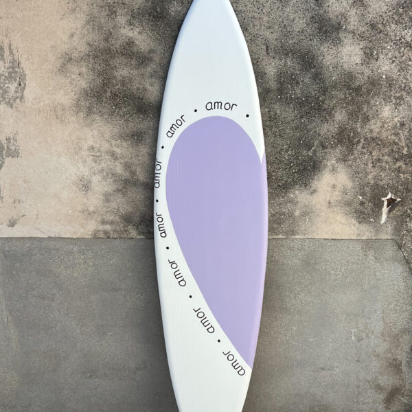 Planche demi coeur Blanc/Lila Planche demi coeur Blanc/Lila